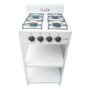 Ilux Cuisinière à Gaz Avec Etagère - 4 Feux - Blanc - LXG-4005