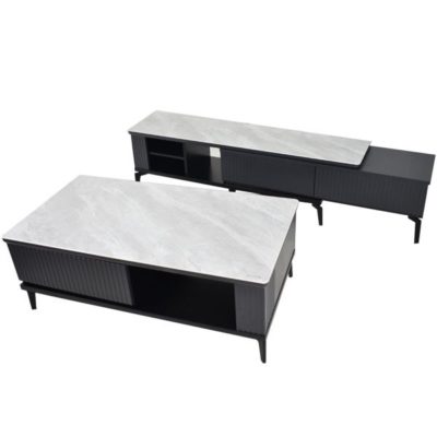 Table centrale + table TV en marbre CTH 120.