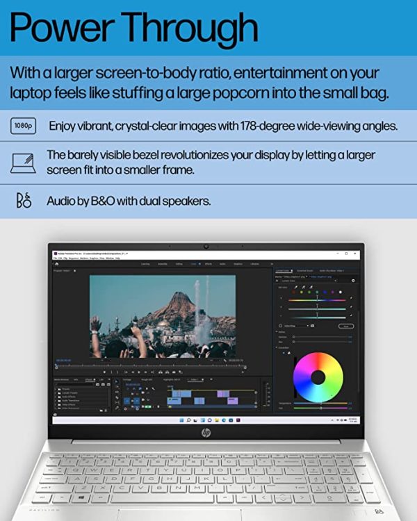 HP Pavilion, Ecran 15'', Core i7-1255U, 16 Go RAM, 512 Go SSD, MX550 2Go, Windows 11 Home, Natural Silver – Image 3