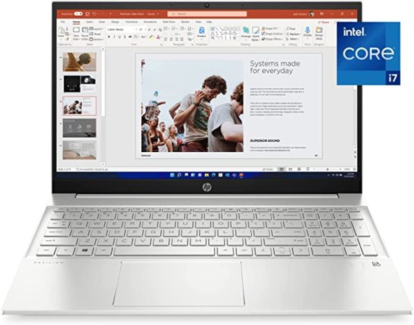 HP Pavilion, Ecran 15'', Core i7-1255U, 16 Go RAM, 512 Go SSD, MX550 2Go, Windows 11 Home, Natural Silver