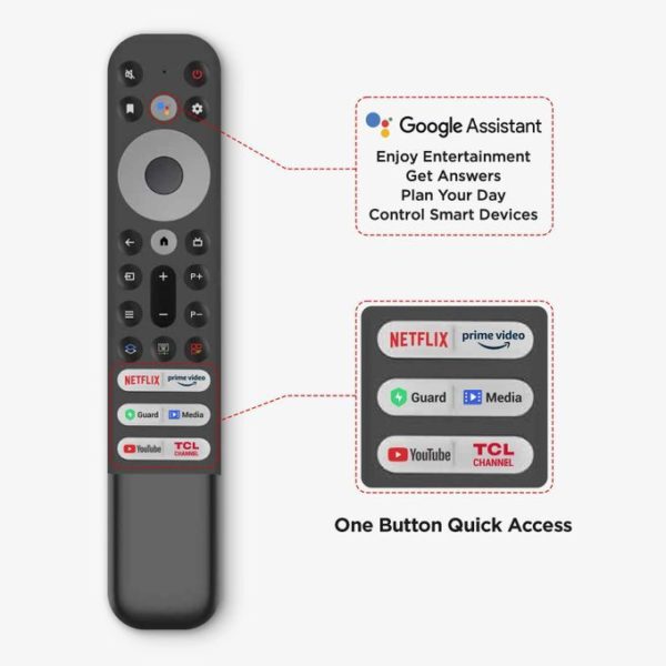 TCL Google TV LED – 55’’ - 4K Ultra HD -BLUETOOTH-WIFI- Noir – Image 3