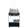 Nasco Gaziniere 4 Feux - Allumage Manuel - NASGC-50X50B-CTZ - 50 x 50 cm - Couverture Vitre - Gris / Noir