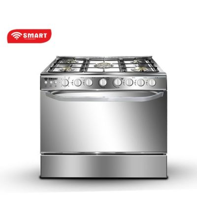 SMART TECHNOLOGY Gazinière 5 Feux Avec Four – STC-9060C – 90 X 60 Cm – Inox – Garantie 6 Mois