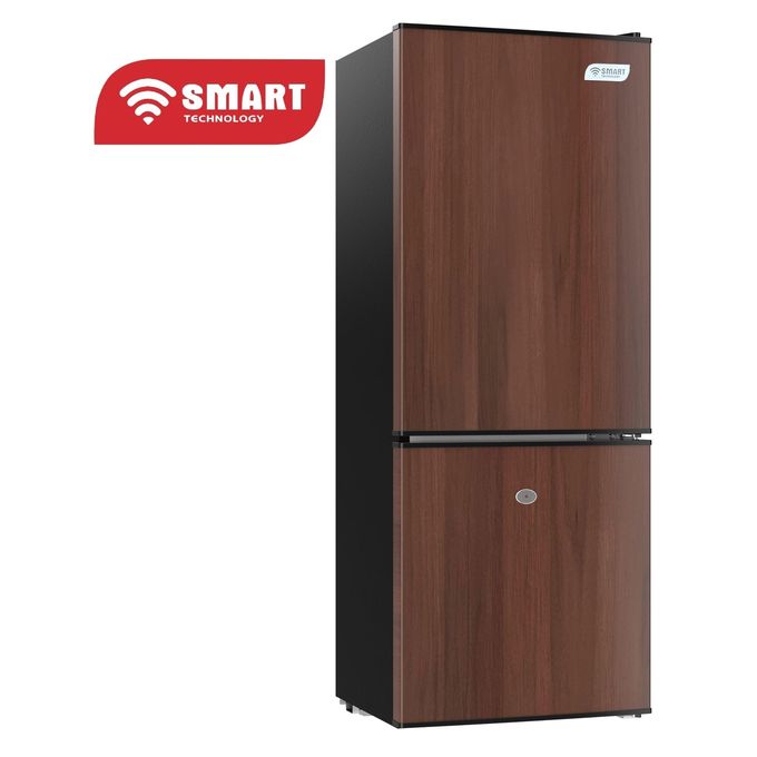 SMART TECHNOLOGY Réfrigérateur Combiné DFRST 2 Tiroirs (STCB-145WH) – 112L / Gris-Marron – 12 Mois De Garantie