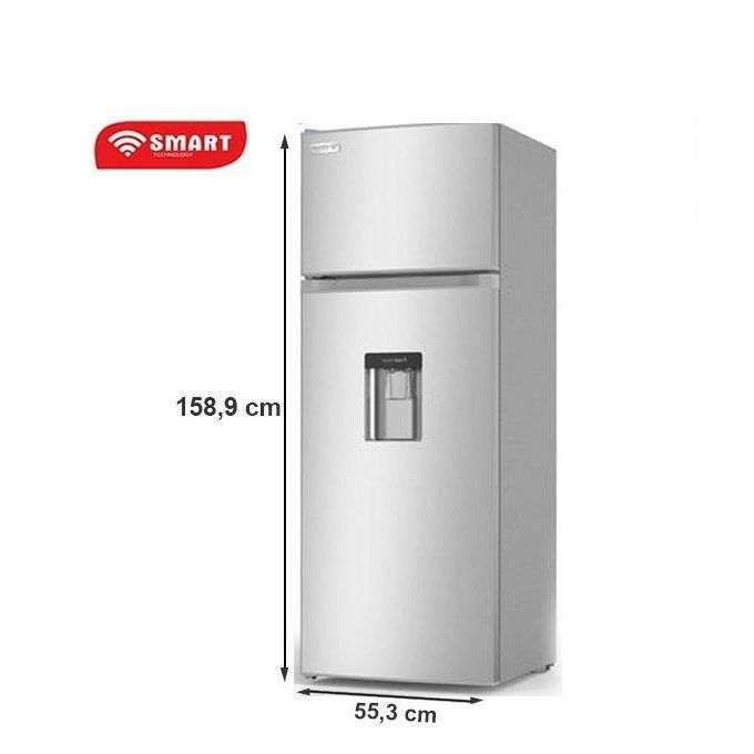 SMART TECHNOLOGY Réfrigérateur 2 Portes DFRST SMART 212L Avec Fontaine (STR-300WH) – Gris – 12 Mois De Garantie